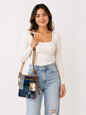 Coach Vintage Patchwork Shoulder Bag/Satchel GUC